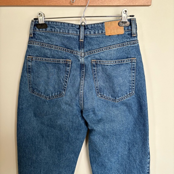 Weekday Rowe Extra High Straight Jeans 28x32 100% Cotton Rigid Denim - Picture 4 of 8